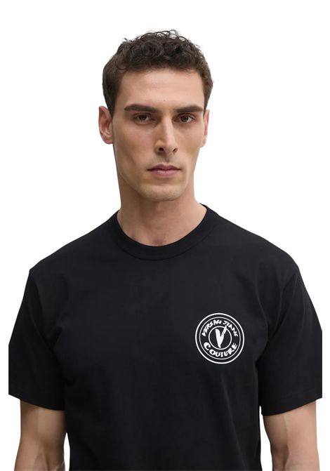 T-shirt con V-Emblem ricamato VERSACE JEANS COUTURE | T-shirt | 78GAHE07 CJ00E899